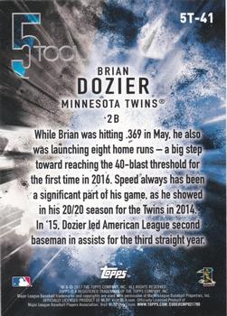 2017 Topps 5 Tool 5x7 #5T-41 Brian Dozier Back