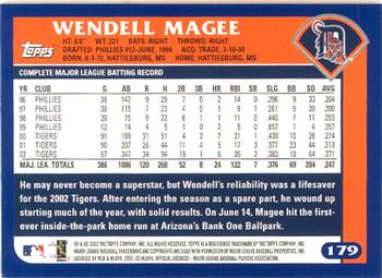 2003 Topps - Home Team Advantage #179 Wendell Magee Back