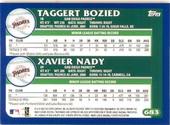2003 Topps - Home Team Advantage #683 Taggert Bozied / Xavier Nady  Back