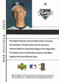 2004 Upper Deck San Diego Padres #28 Rob Picciolo Back