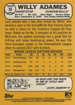 2017 Topps Heritage Minor League #39 Willy Adames Back