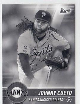 2017 Topps Bunt - Black #81 Johnny Cueto Front