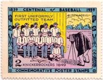 1939 Centennial Stamps #2 1849 Knickerbockers Front