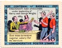1939 Centennial Stamps #8 First Professional Players Front