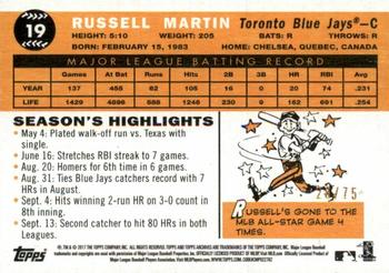 2017 Topps Archives - Blue #19 Russell Martin Back