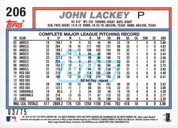 2017 Topps Archives - Blue #206 John Lackey Back