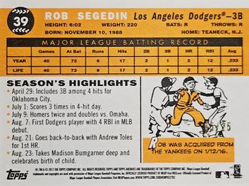 2017 Topps Archives - Red #39 Rob Segedin Back