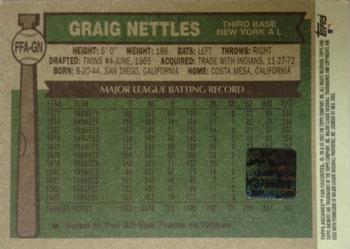 2003 Topps All-Time Fan Favorites - Archives Autographs #FFA-GN Graig Nettles Back