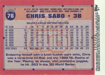 2003 Topps All-Time Fan Favorites - Refractors #76 Chris Sabo Back