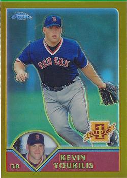 2003 Topps Chrome - Gold Refractors #216 Kevin Youkilis Front