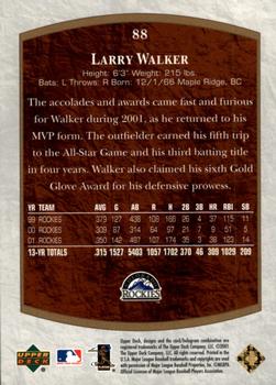 2001 Upper Deck Ultimate Collection #88 Larry Walker Back