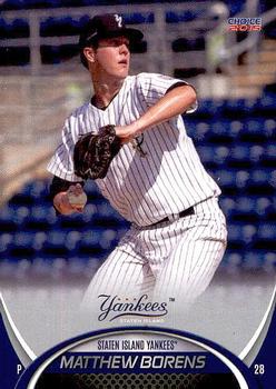 2015 Choice Staten Island Yankees #3 Matthew Borens Front