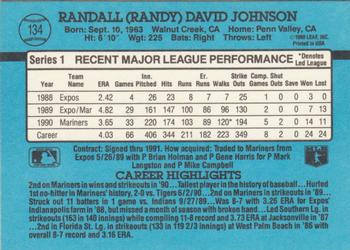 1991 Donruss #134 Randy Johnson Back