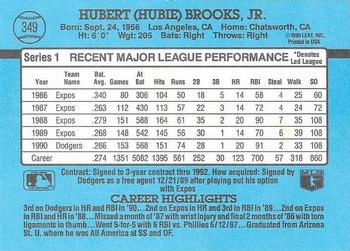 1991 Donruss #349 Hubie Brooks Back