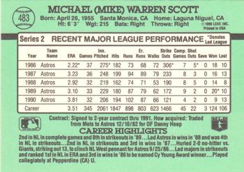 1991 Donruss #483 Mike Scott Back