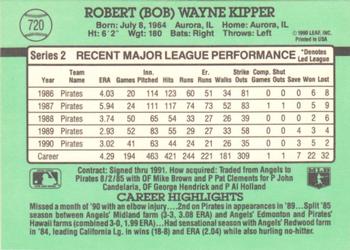 1991 Donruss #720 Bob Kipper Back
