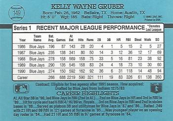 1991 Donruss #149 Kelly Gruber Back