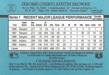 1991 Donruss #162 Jerry Browne Back