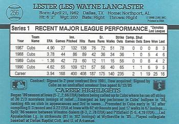 1991 Donruss #256 Les Lancaster Back