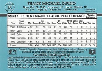 1991 Donruss #360 Frank DiPino Back
