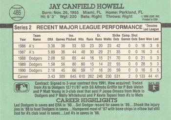1991 Donruss #486 Jay Howell Back