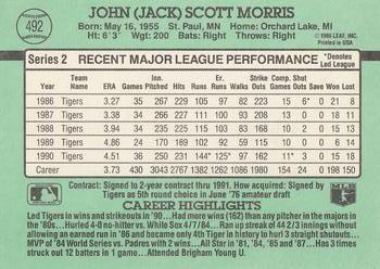 1991 Donruss #492 Jack Morris Back