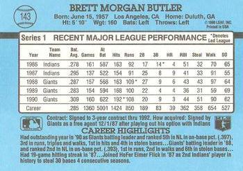 1991 Donruss #143 Brett Butler Back