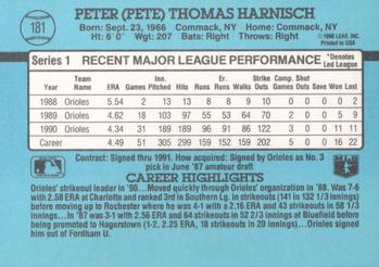 1991 Donruss #181 Pete Harnisch Back