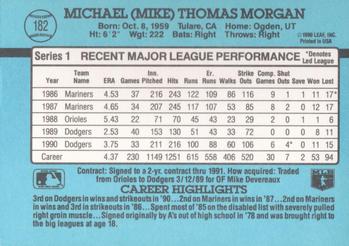 1991 Donruss #182 Mike Morgan Back