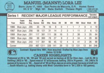1991 Donruss #211 Manny Lee Back