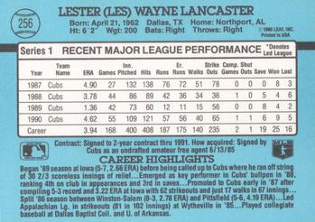 1991 Donruss #256 Les Lancaster Back