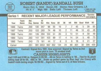 1991 Donruss #382 Randy Bush Back