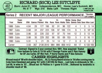 1991 Donruss #462 Rick Sutcliffe Back