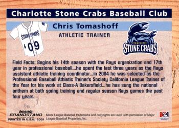2009 Grandstand Charlotte Stone Crabs #NNO Chris Tomashoff Back
