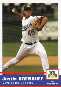 2005 Grandstand Vero Beach Dodgers #NNO Justin Orenduff Front