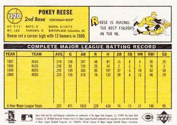 2001 Upper Deck Vintage #320 Pokey Reese Back