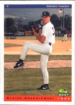 1993 Classic Best Oneonta Yankees #11 Blaise Kozeniewski Front