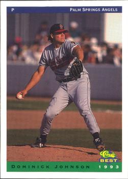 1993 Classic Best Palm Springs Angels #11 Dominick Johnson Front
