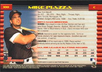 2002 Bowman #100 Mike Piazza Back