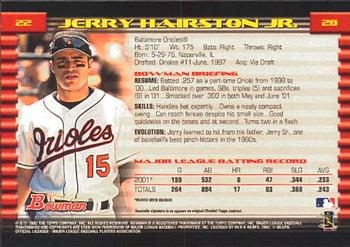 2002 Bowman #22 Jerry Hairston Jr. Back