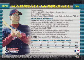 2002 Bowman Draft Picks & Prospects - Chrome #BDP114 Marshall McDougall Back