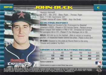 2002 Bowman Draft Picks & Prospects - Chrome #BDP130 John Buck Back