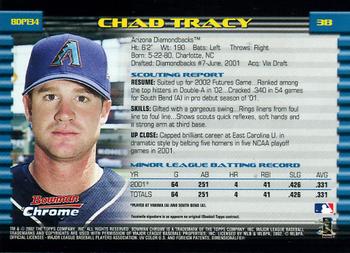 2002 Bowman Draft Picks & Prospects - Chrome #BDP134 Chad Tracy Back