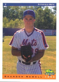 1993 Classic Best Pittsfield Mets #15 Brandon Newell Front