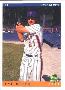 1993 Classic Best Pittsfield Mets #18 Tad Smith Front