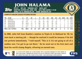 2003 Topps Traded & Rookies - Gold #T95 John Halama Back