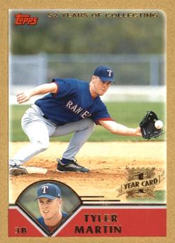 2003 Topps Traded & Rookies - Gold #T240 Tyler Martin Front