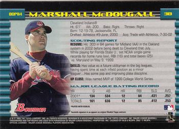 2002 Bowman Draft Picks & Prospects #BDP114 Marshall McDougall Back