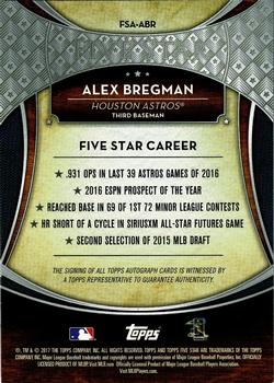 2017 Topps Five Star #FSA-ABR Alex Bregman Back
