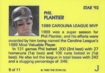 1992 Star Phil Plantier #8 Phil Plantier Back